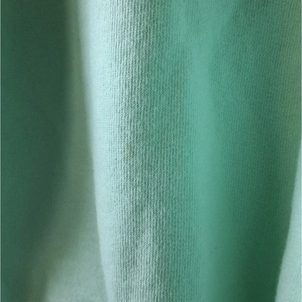Bodalia Aqua Sweater 1980s Rhinestones Pearls Puffed Sleeves Vintage Flash Dance